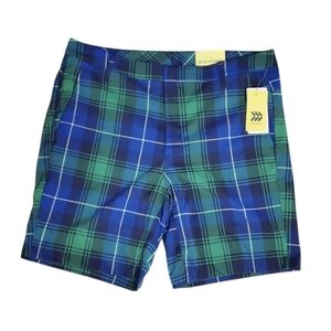NWT All In Motion Men's Plaid Athletic Golf Shorts 36